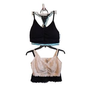 Bralette bundle NWT racerback and used good condition lace bralettes